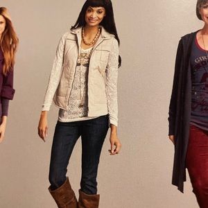 CAbi puffer vest and matching sugar tee